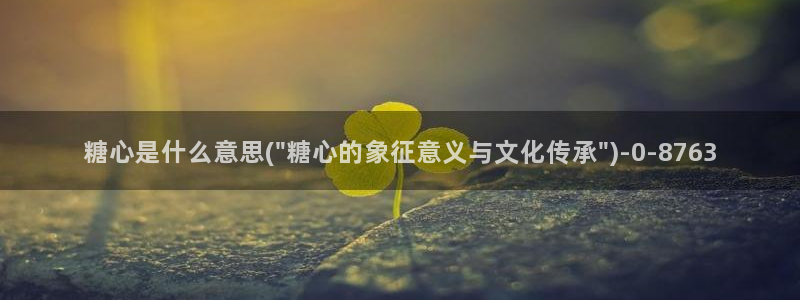  许木学长糖心vlog：糖心是什么意思(\